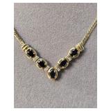 Italian 14k yellow gold, diamond, and blue topaz