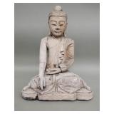 Buddha carved wood sculpture