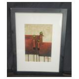 Framed oil painting, signed Aubert lower right