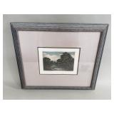 Signed and numbered Bonard etching with COA
