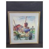 Mildred Landis 1948 signed watercolor