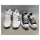 Two pairs of tennis shoes ï¿½ Converse & Adidas