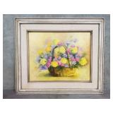 Signed Marie Hunter oil on canvas still life