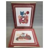 Pair of Amran Ebgi pencil-signed lithographs