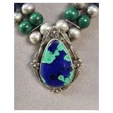 Vintage 1987 Carol Felley beaded pendant necklace