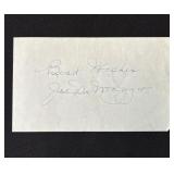 Joe DiMaggio signed paper