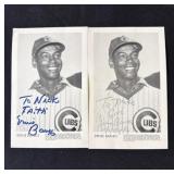Pair of Ernie Banks signed photos