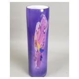 Signed art glass vase