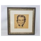 Olvera St. charcoal caricature by Wolo Trutzchler