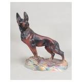 Vintage chalkware German Shepherd figurine