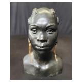 Vintage George J. Treviï¿½o signed brass female bust