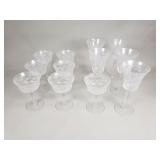 Group of etched glass stemware