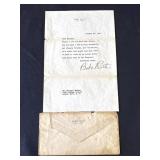 Babe Ruth signed letter