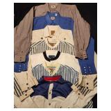 Seven vintage western shirts, Wrangler, Wahoo