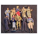 10 vintage 12" GI Joe & various action figures