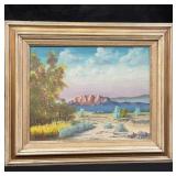 Framed, signed oil on canvas painting