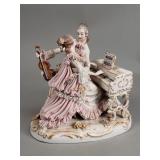 Dresden-style porcelain figurine