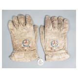 Pair of Native American leather and beaded gloves