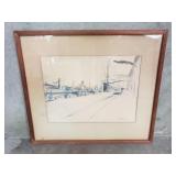 Vintage signed watercolor