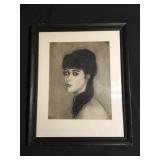 Vintage watercolor painting, signed E. Baty lower