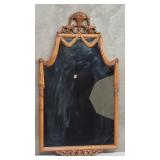 Vintage Italian carved wood mirror with floral