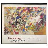 Framed vintage Kandinsky exhibition poster