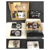 Group of vintage digital cameras