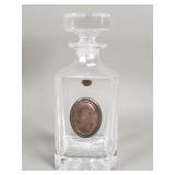 Vintage Italian crystal decanter with a sterling
