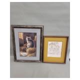 Pair of signed print and pen drawn Goertzen and