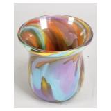 Hand-blown art glass vase