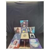 Ten vinyl LP records
