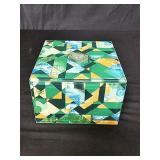 Kazakhstan glass coasters in glass box