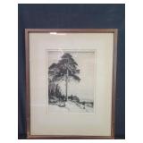 Vintage John G. Mathieson original drypoint