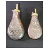 Pair of antique Civil War-era copper and brass