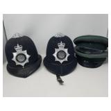 Group of police and military prop hats