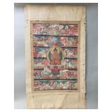 Traditional Tibetan thangka, painting on cotton