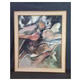 Georges Romathier signed vintage oil on canvas