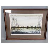 Mario Sinisca cityscape lithograph, #164/275