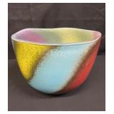 Large art glass bowl