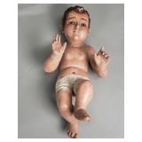 Vintage carved wood baby Jesus