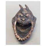 Vintage Mephistopheles brass ashtray