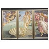 Framed triptych print on board of Sandro