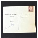Groucho Marx signed postcard