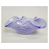 Art glass spiral candy dish