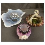 Group of decorative art glass pieces