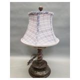 Vintage brass candlestick style table lamp