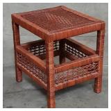Vintage rattan side table