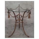 Hollywood Regency-style gilt metal base with