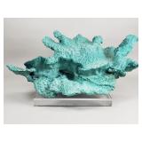 Faux coral sculpture on acrylic base
