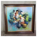Signed Cesar Buenaventura (1922-1983) oil on